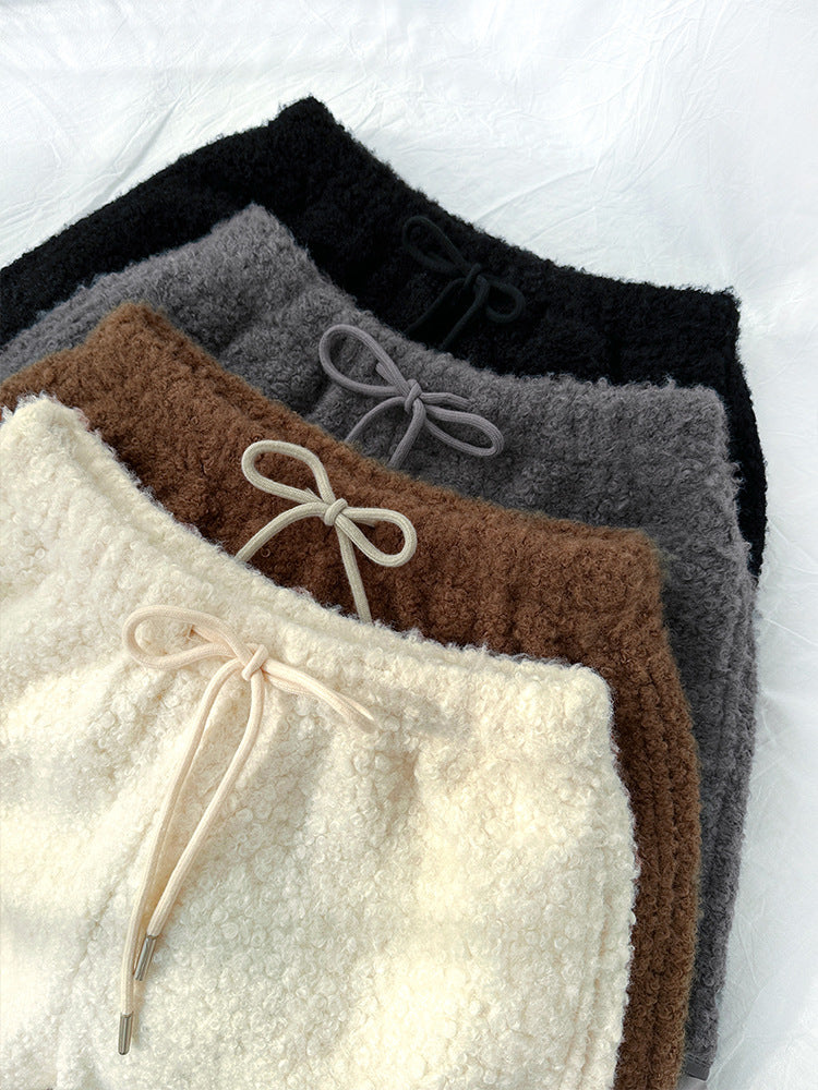 Womens Lambswool High Waisted Shorts