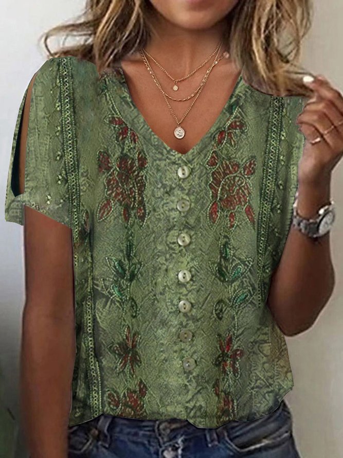 Casual Women's Short-Sleeve T-Shirt Top