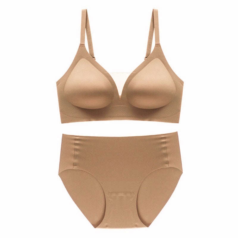 Seamless Mesh V-Neck Bra