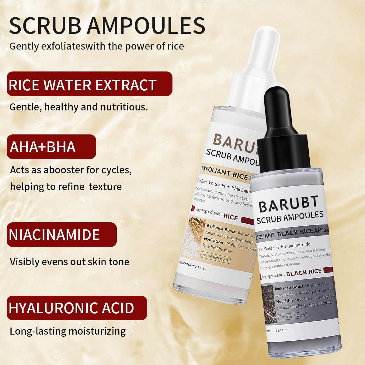 White Rice Black Rice Exfoliating Essence Exfoliating Soft Exfoliating Combination Oem