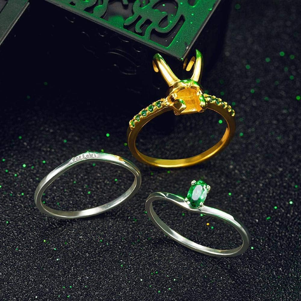 Loki Thor Helmet Animal Theme Rings Set