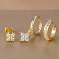 Floral Zircon Earrings Set