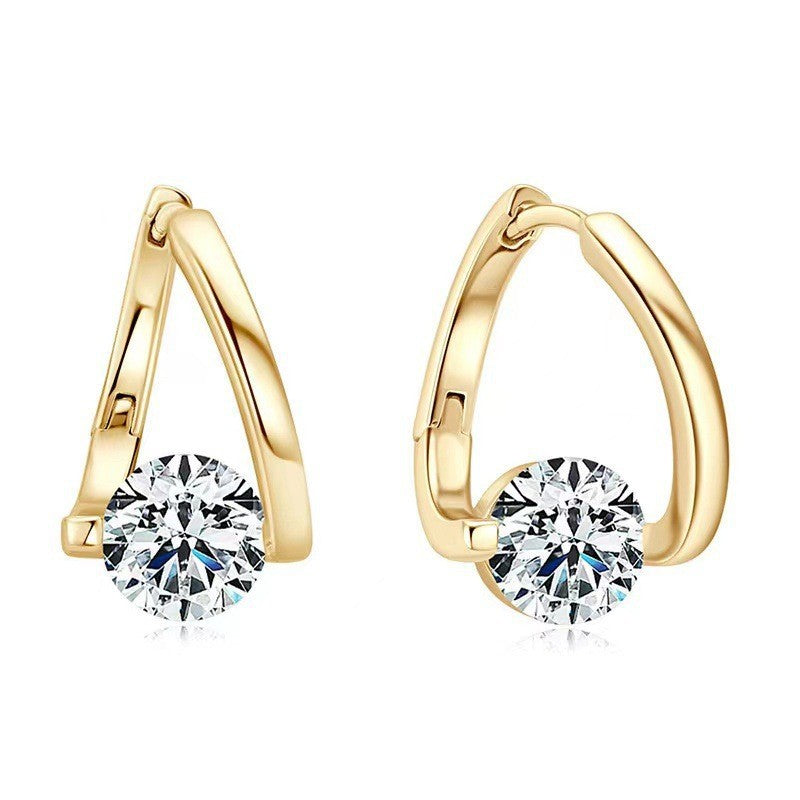 Geometric Zircon Earrings