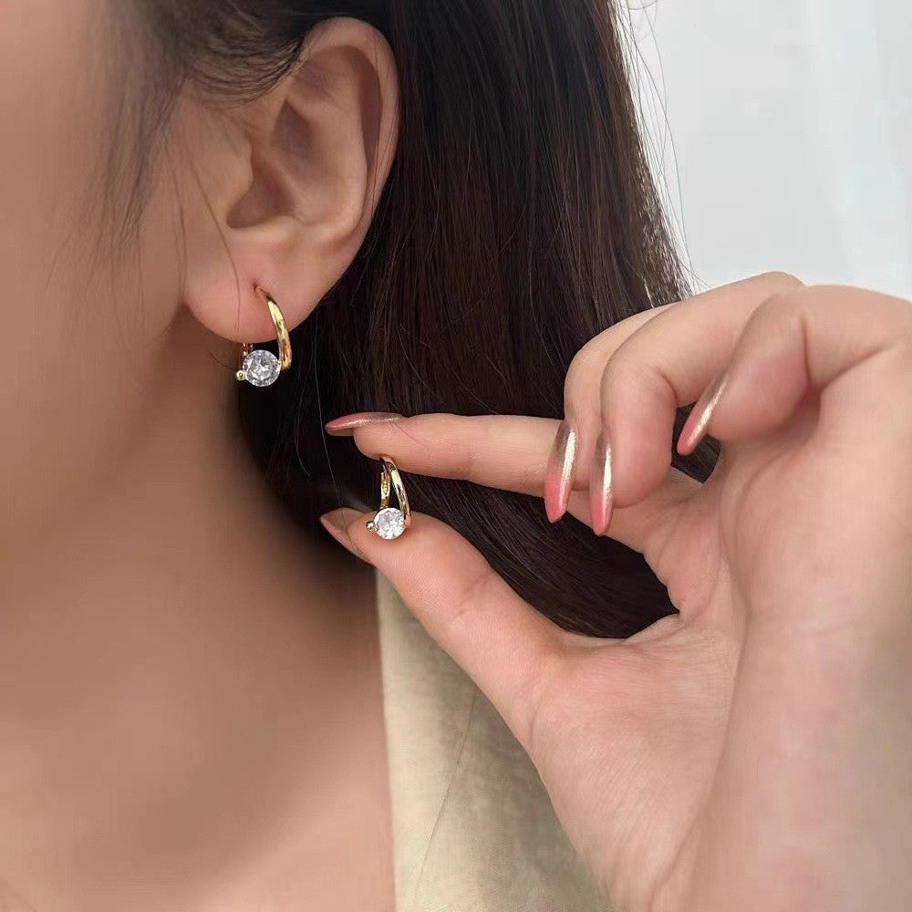 Geometric Zircon Earrings