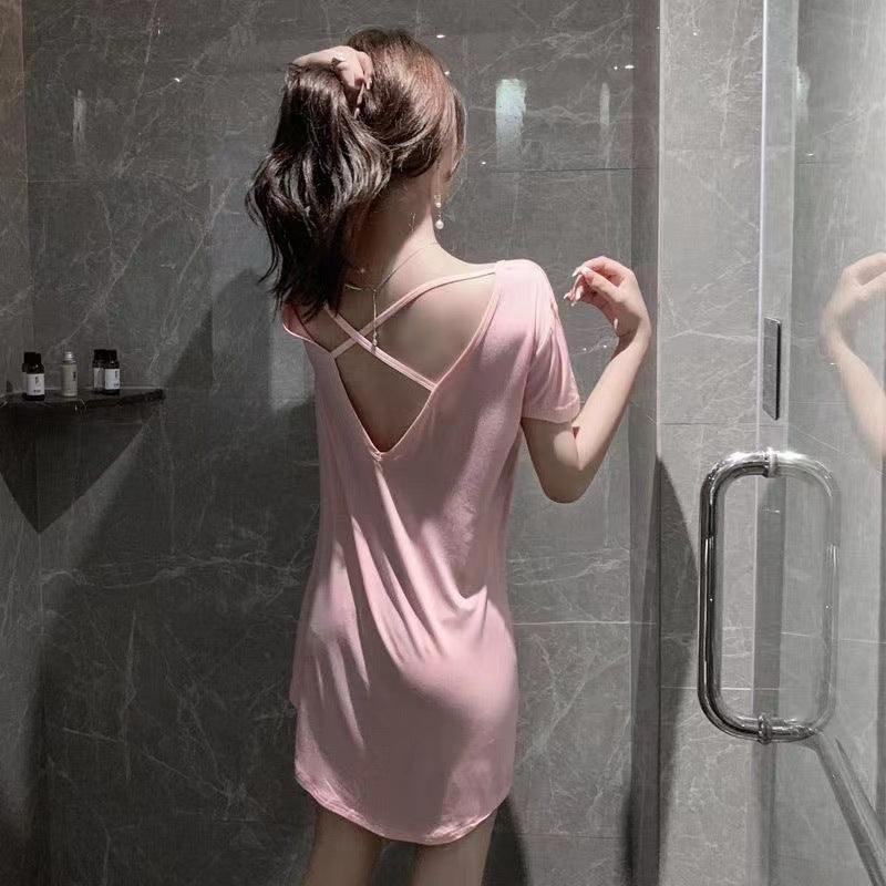 Women's Sleeveless U-collar Sleepwear