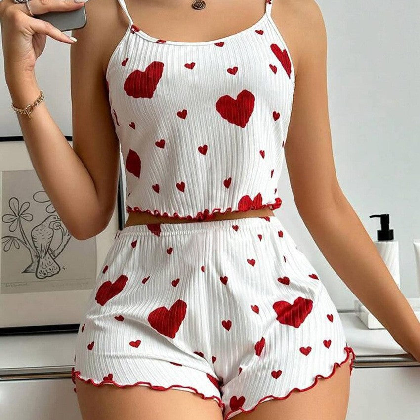 Ribbed Camisole Shorts Sleepwear