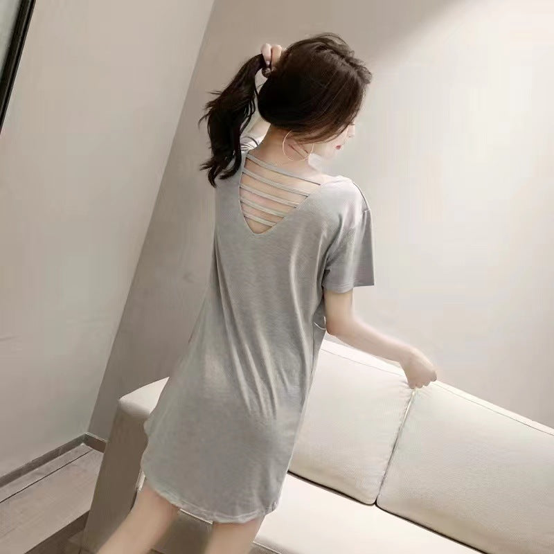 Women's Sleeveless U-collar Sleepwear