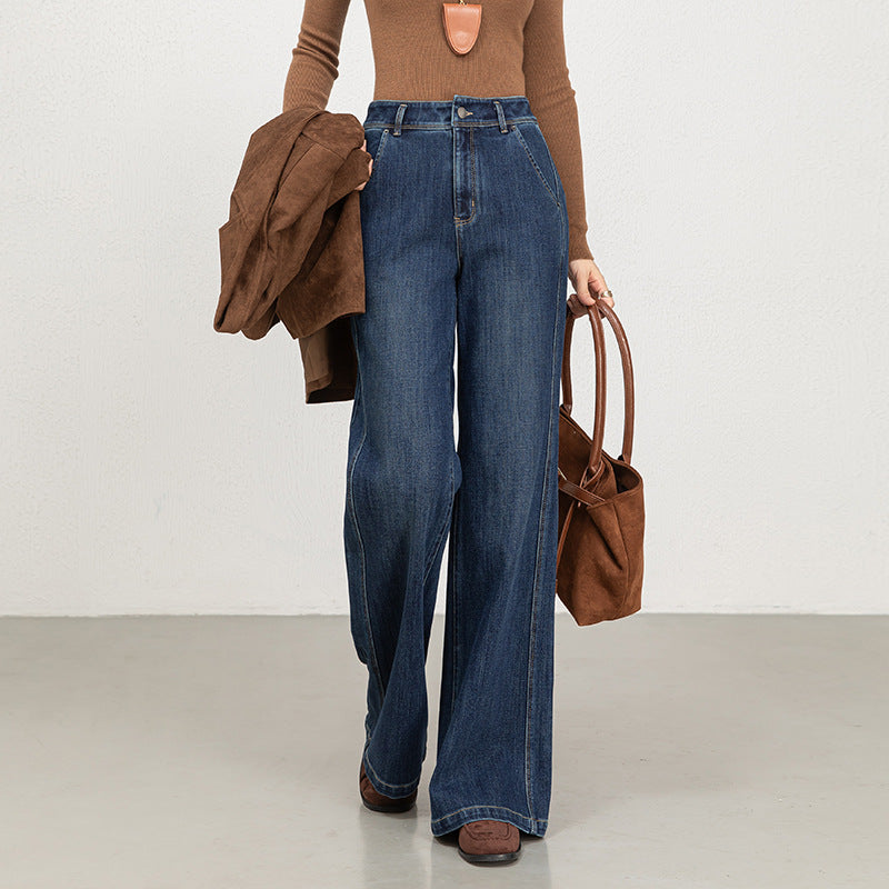 High-Waisted Flared Stretch Denim Jeans for Women