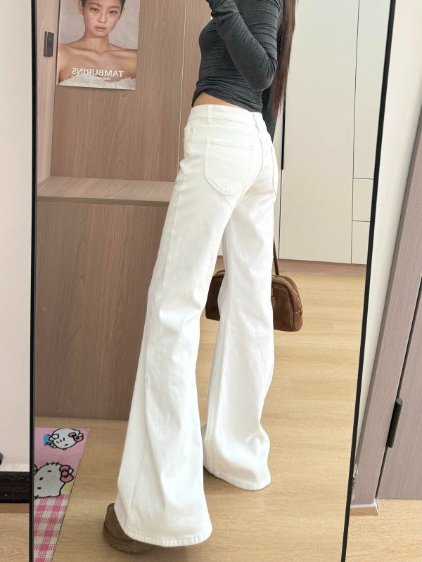 Women Stretch Flared Denim Trousers