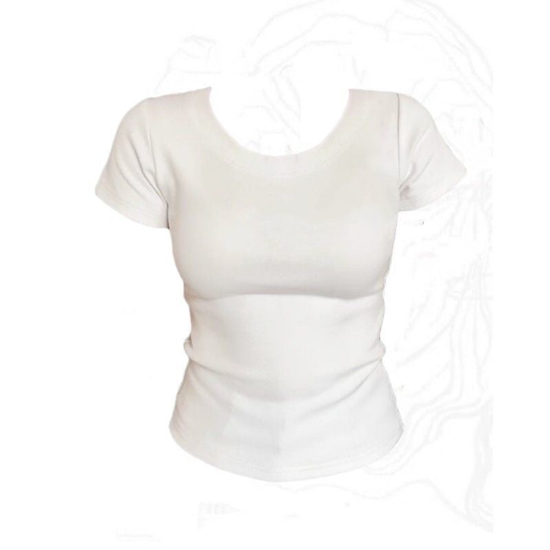 Women's U-Neck Slim Fit T-Shirt Short Sleeve Top