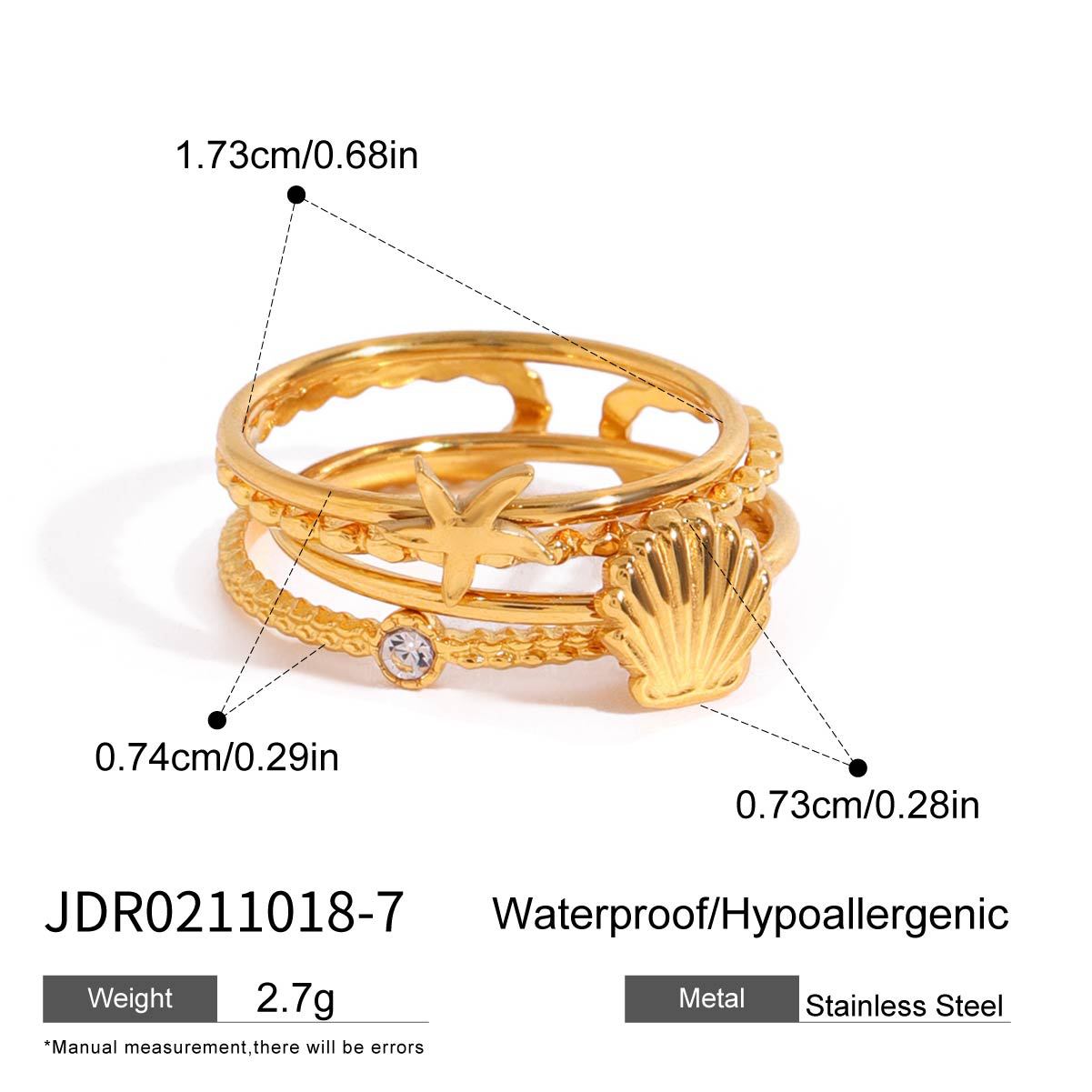 Geometric Titanium Steel Rings