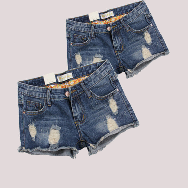 Women's Denim Ripped Shorts