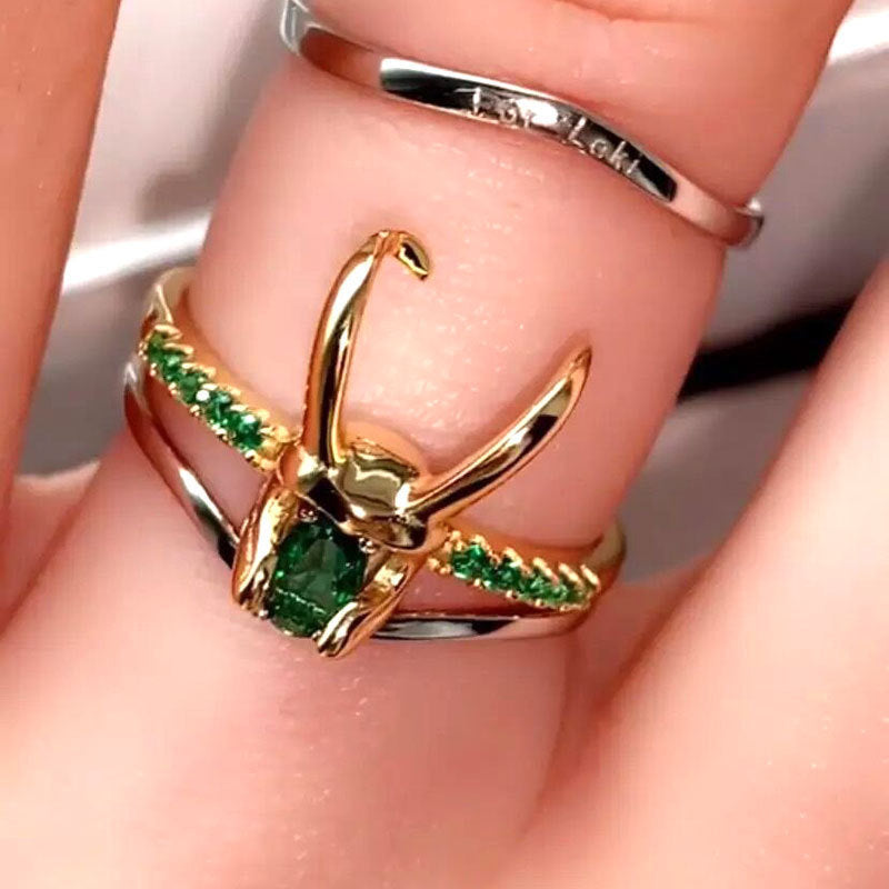 Loki Thor Helmet Animal Theme Rings Set