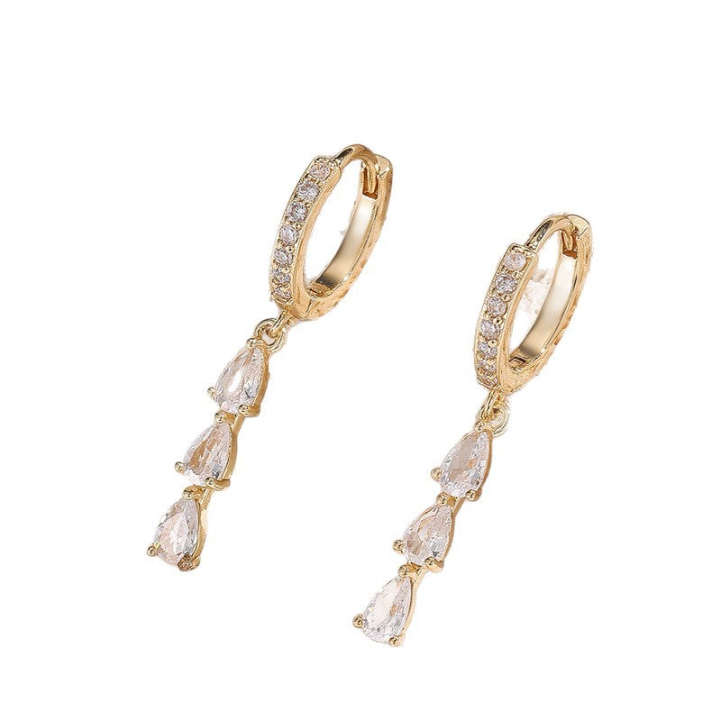 Geometric Water Drop Pendant Earrings