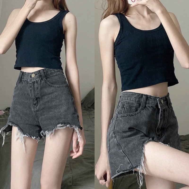 Denim shorts