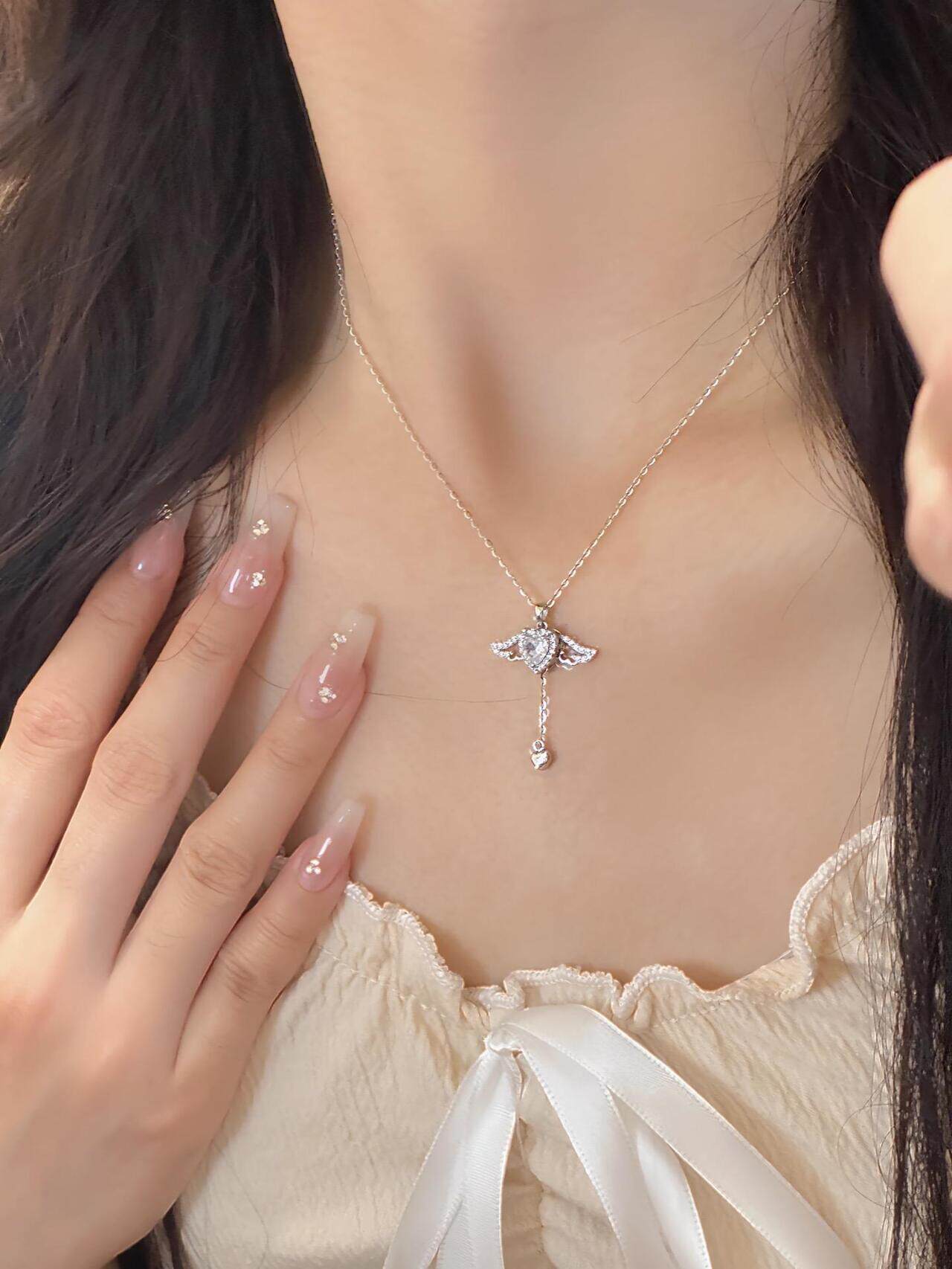 Pure Silver Heart Necklace for Women