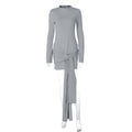 Women's Half Turtleneck A-Line Dress