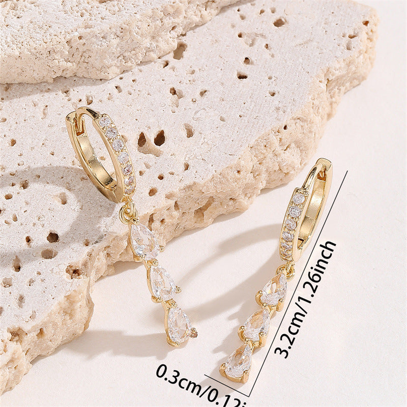 Geometric Water Drop Pendant Earrings