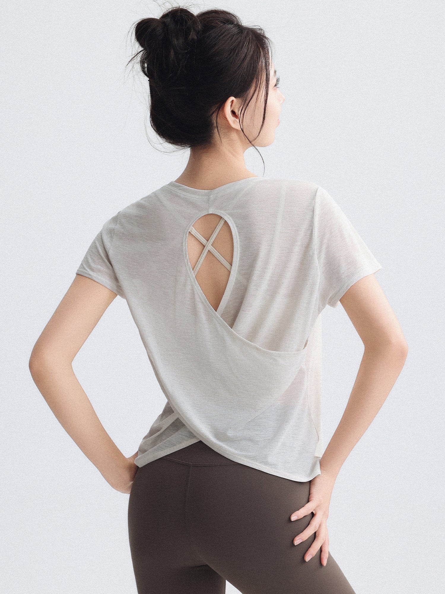 Top Pilates Fitness Short Sleeve Summer
