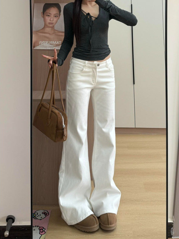 Women Stretch Flared Denim Trousers