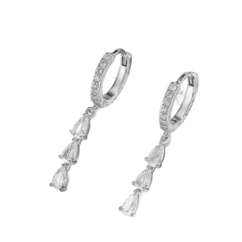 Geometric Water Drop Pendant Earrings