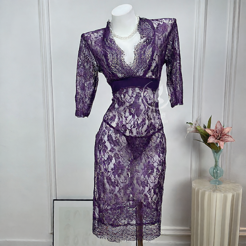 Lace Mesh Dress Sleepwear