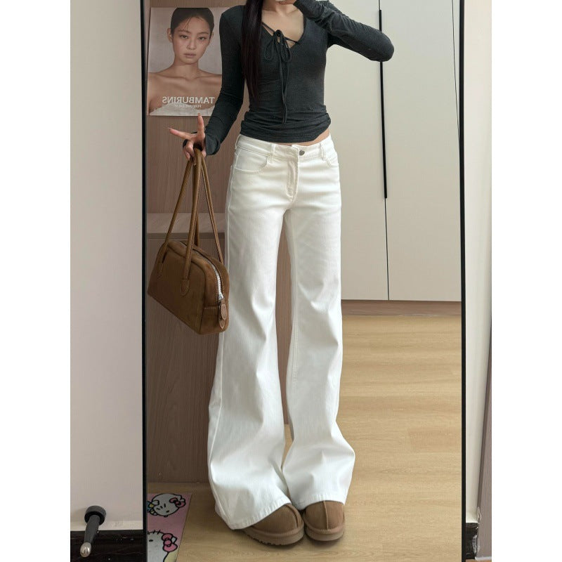 Women Stretch Flared Denim Trousers