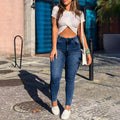 Slim Fit Denim Pants for Women