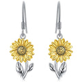 Bohemian Sunflower Alloy Earrings and Necklace Set