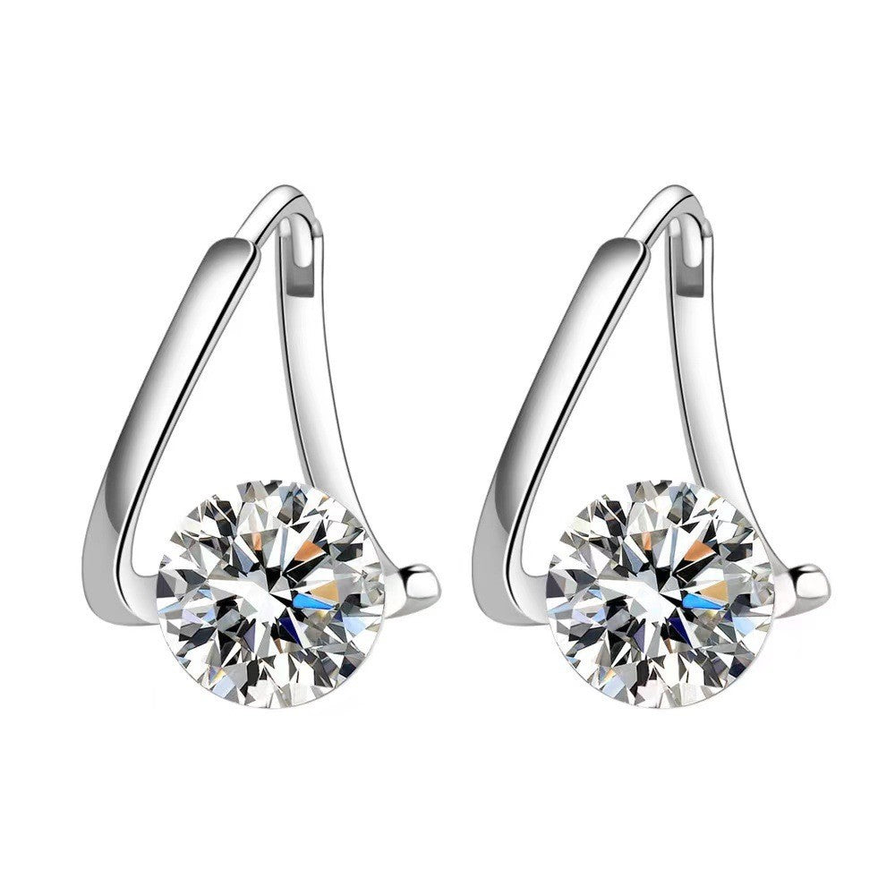 Geometric Zircon Earrings