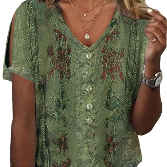 Casual Women's Short-Sleeve T-Shirt Top