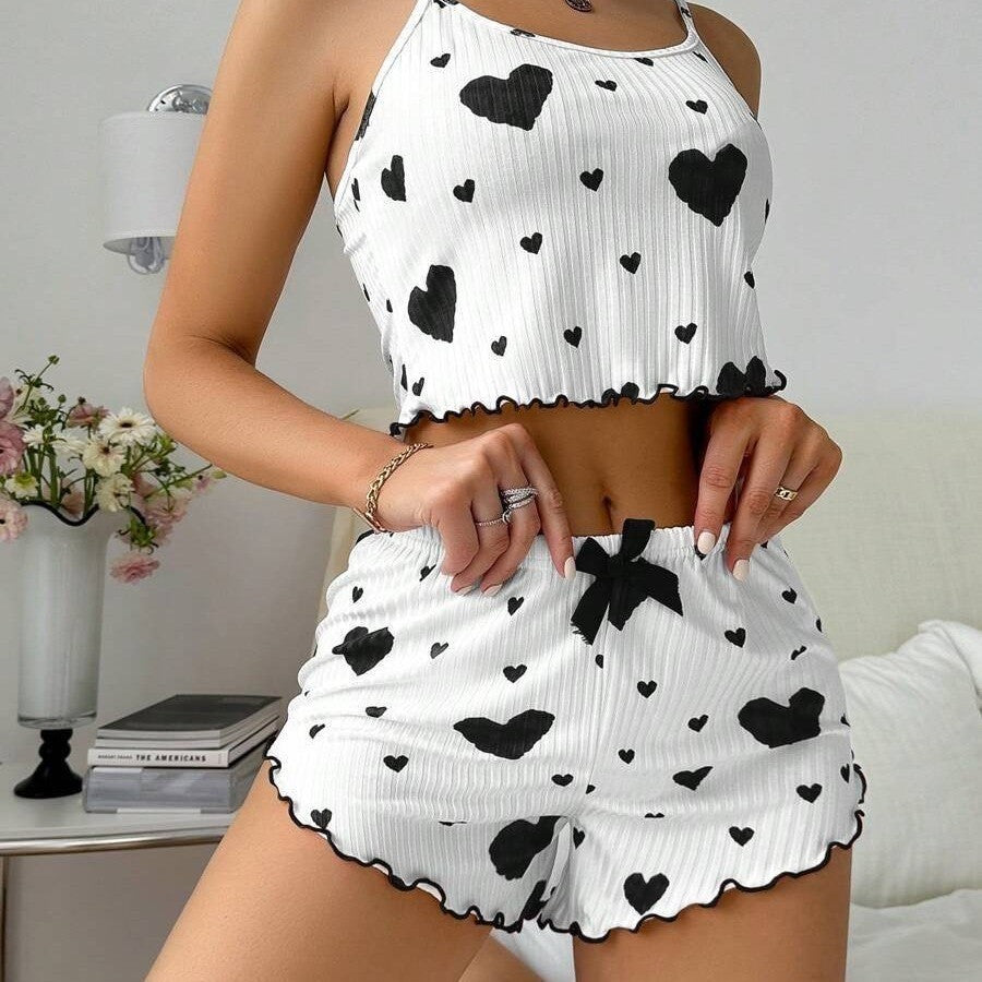 Ribbed Camisole Shorts Sleepwear