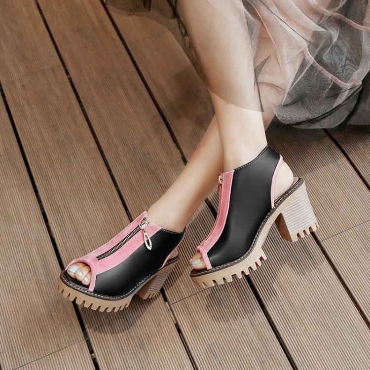 Fashion Women Hollow Fish Mouth Sandals