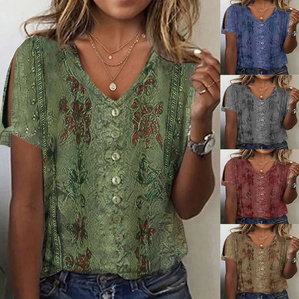 Casual Women's Short-Sleeve T-Shirt Top