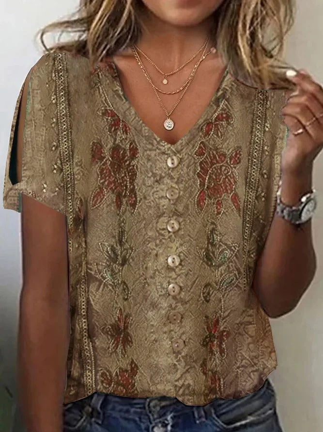 Casual Women's Short-Sleeve T-Shirt Top
