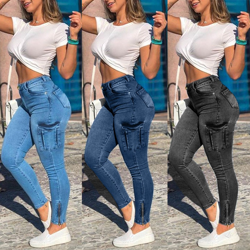 Slim Fit Denim Pants for Women