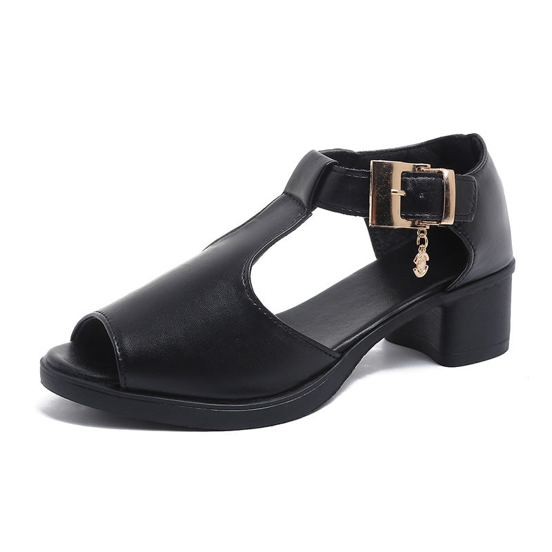 Women Fish Mouth Buckle Sandals