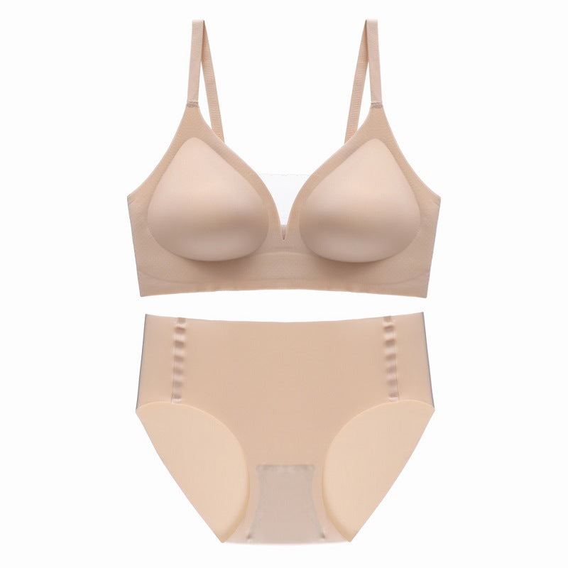 Seamless Mesh V-Neck Bra