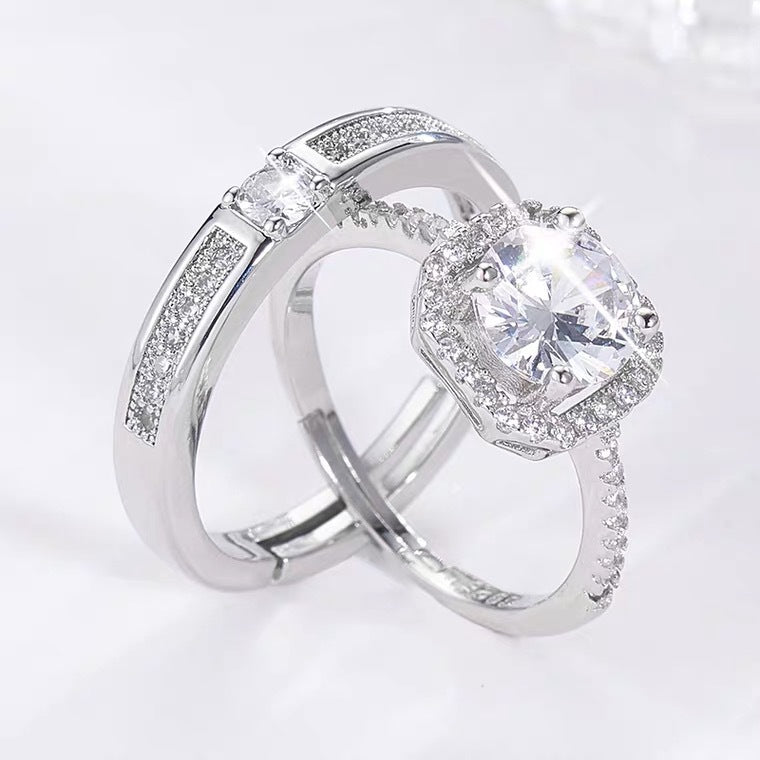 Silver-plated rings for both men and women