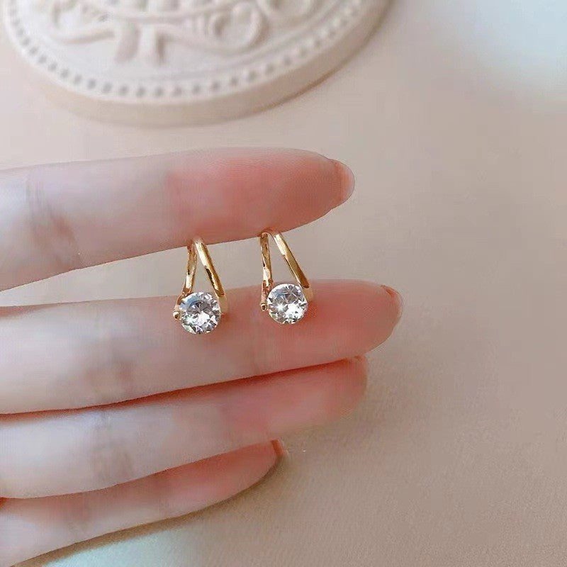 Geometric Zircon Earrings