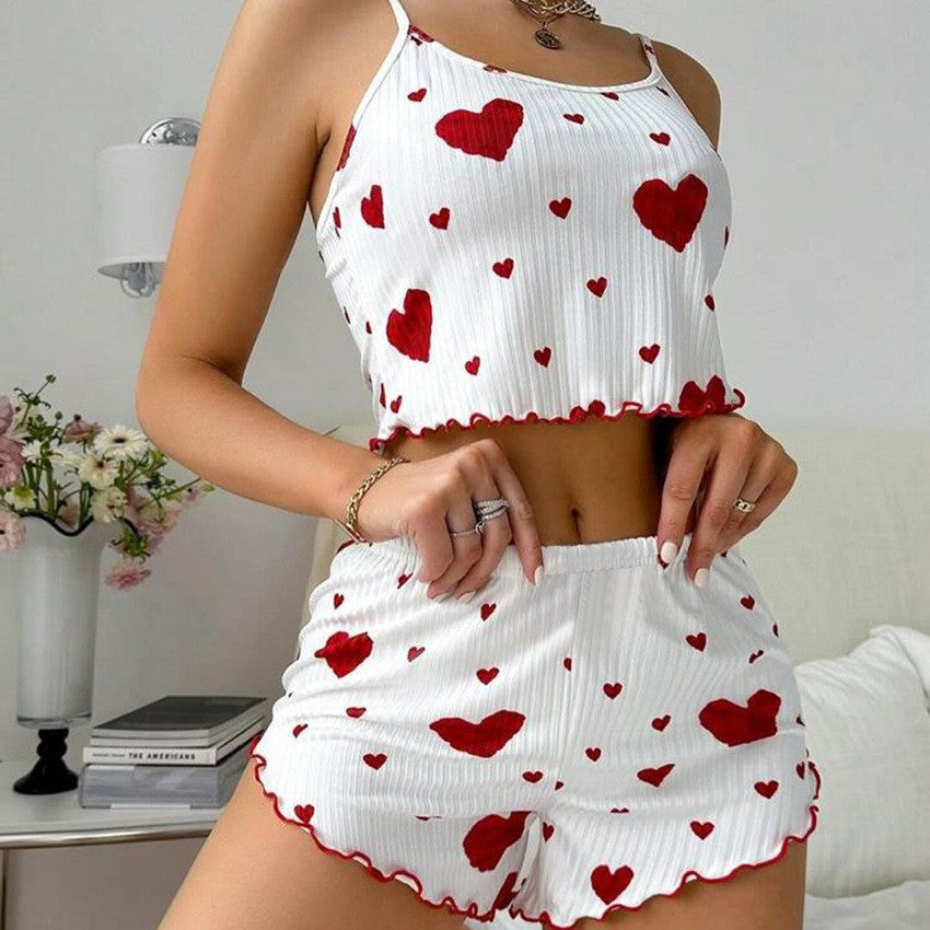 Ribbed Camisole Shorts Sleepwear