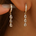 Geometric Water Drop Pendant Earrings