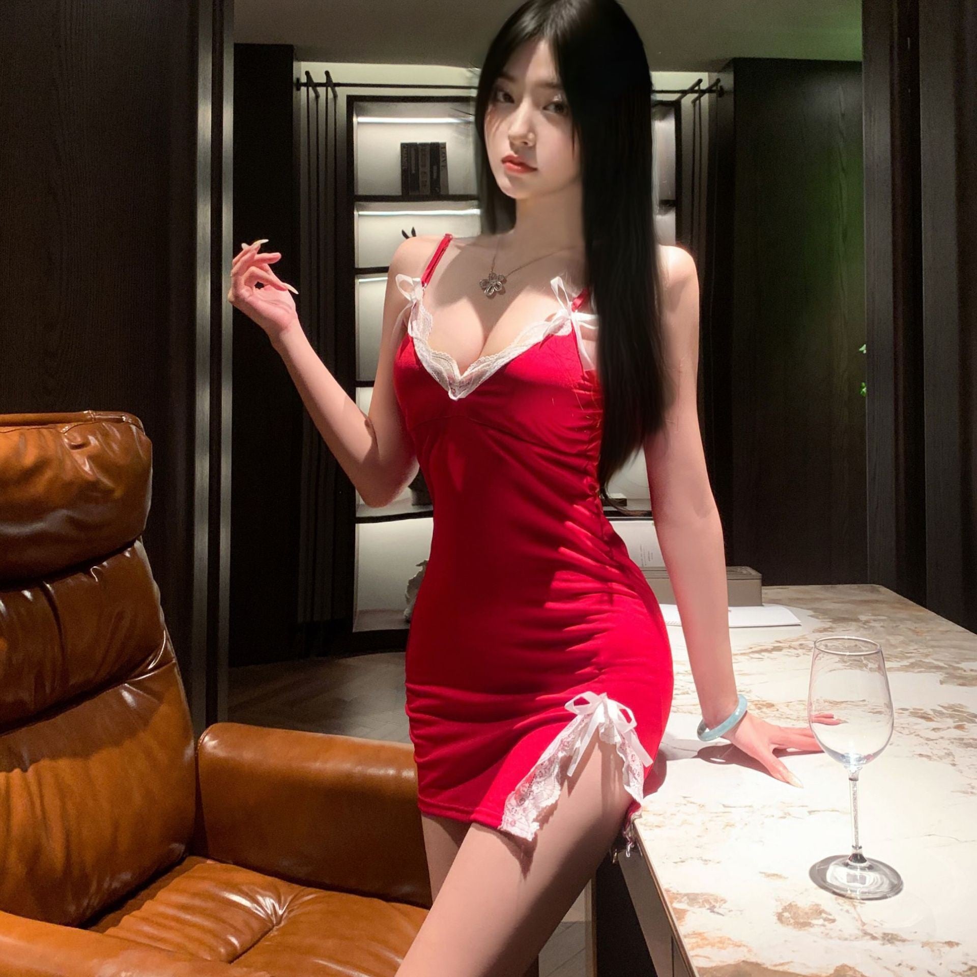 Ice and Snow Silk Sling Nightwear