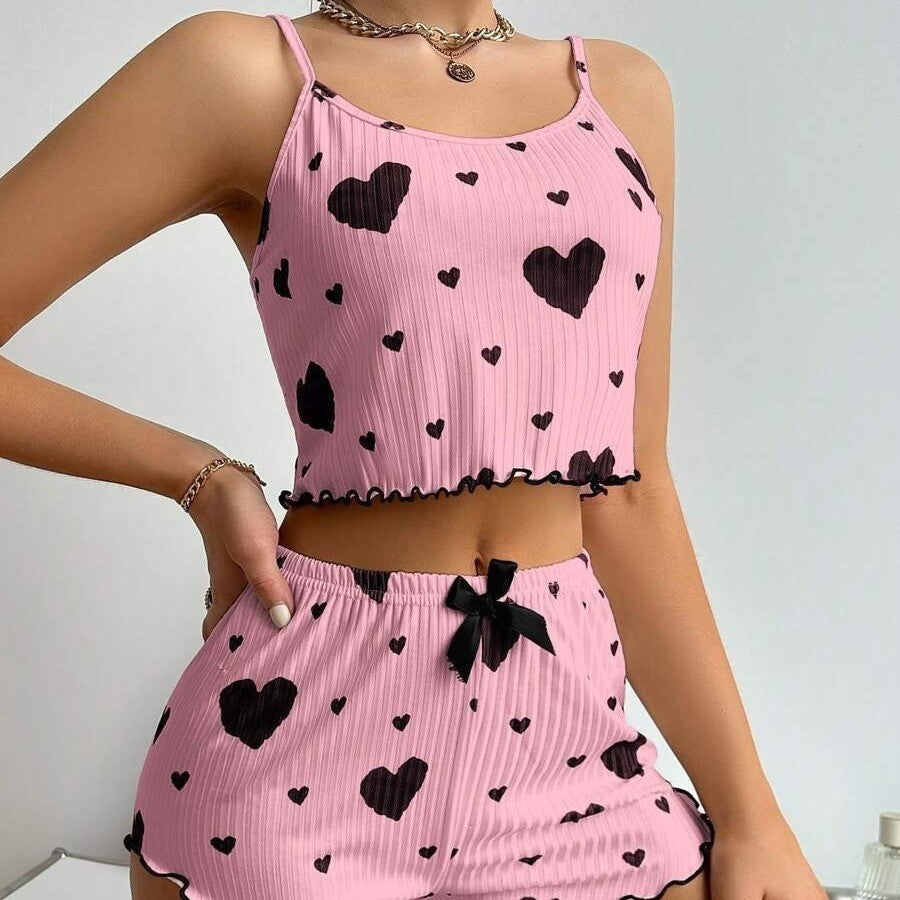 Ribbed Camisole Shorts Sleepwear